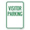 Signmission Reserved Parking Sign Visitor Parking Heavy-Gauge Aluminum Sign, 12" x 18", A-1218-23019 A-1218-23019 - alternate 1